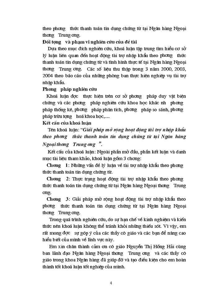 image for page Giải pháp mở rộng hoạt động tài trợ nhập khẩu theo phương thức tín dụng chứng từ tại Ngân hàng Ngoại thương Trung ương