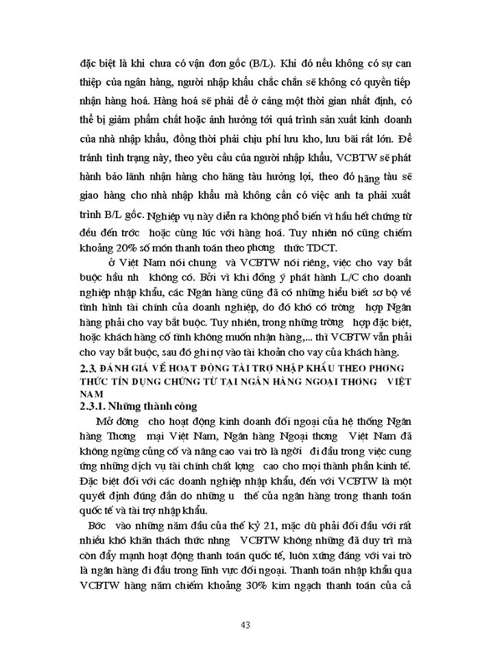 image for page Giải pháp mở rộng hoạt động tài trợ nhập khẩu theo phương thức tín dụng chứng từ tại Ngân hàng Ngoại thương Trung ương