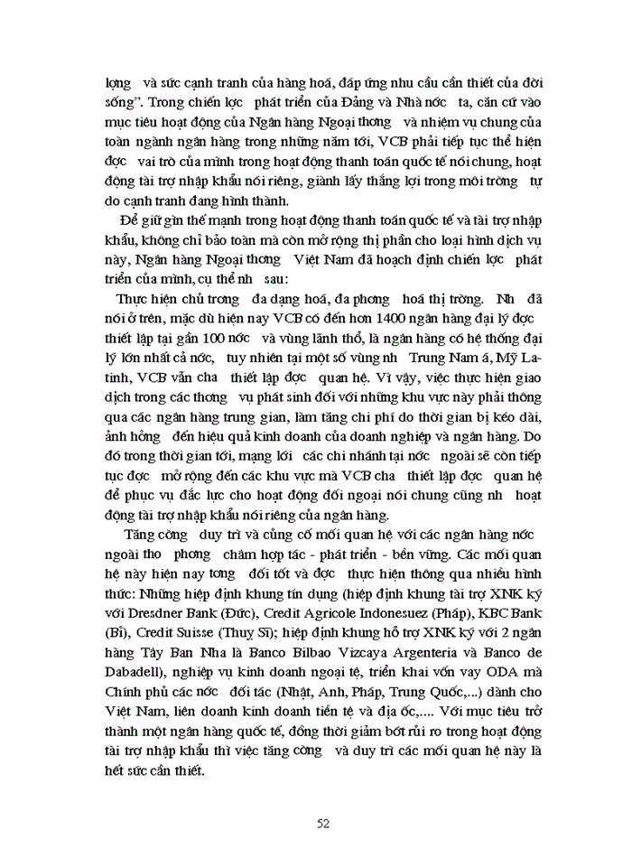 image for page Giải pháp mở rộng hoạt động tài trợ nhập khẩu theo phương thức tín dụng chứng từ tại Ngân hàng Ngoại thương Trung ương