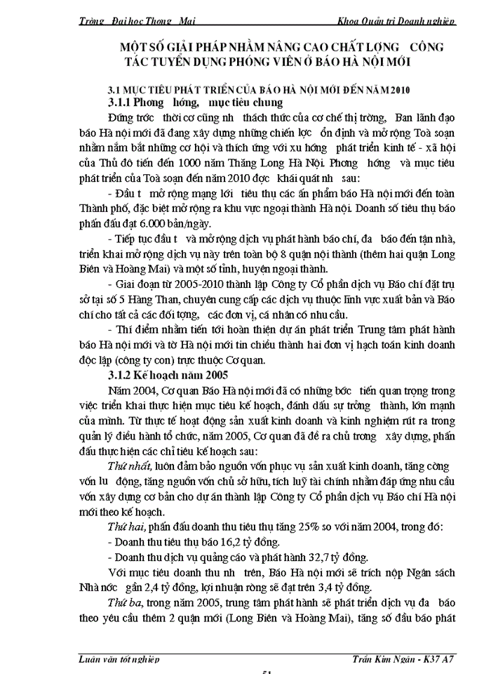 image for page Nâng cao chất lượng công tác tuyển dụng phóng viên ở Toà soạn báo Hà nội mới