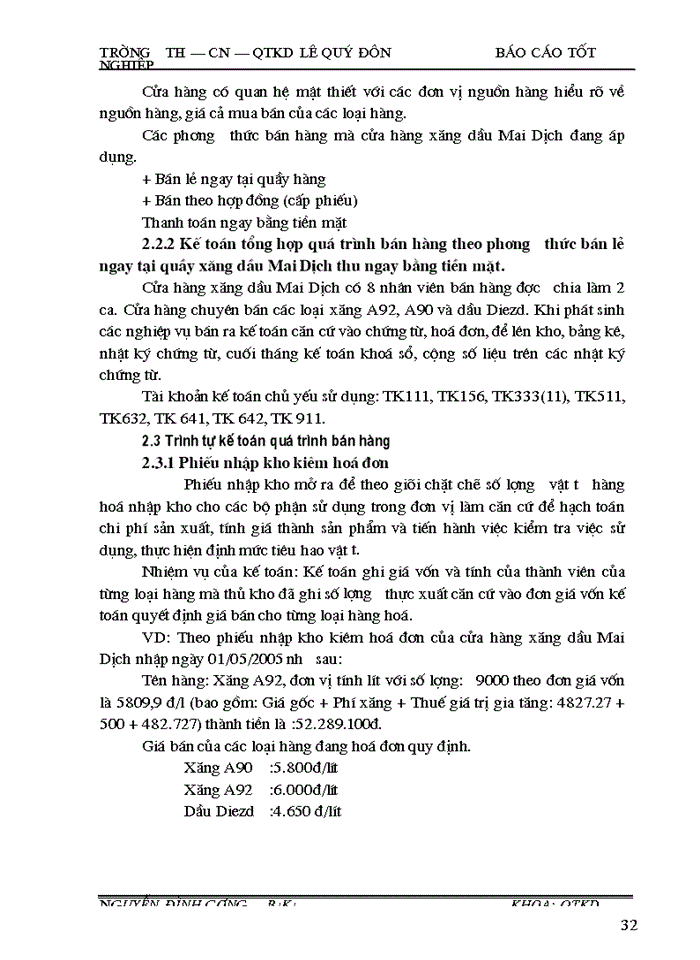 image for page Hoàn thiện kế toán nghiệp vụ bán và xác định kết quả bán hàng ở công ty cổ phần sản xuất dịch vụ  xuất nhập khẩu Từ Liêm