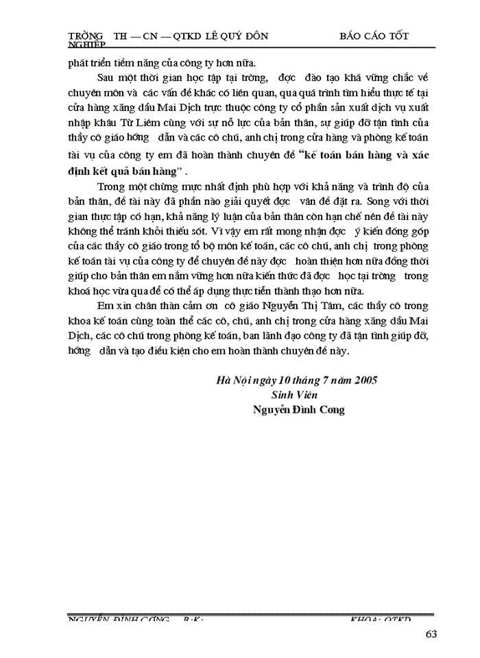 image for page Hoàn thiện kế toán nghiệp vụ bán và xác định kết quả bán hàng ở công ty cổ phần sản xuất dịch vụ  xuất nhập khẩu Từ Liêm