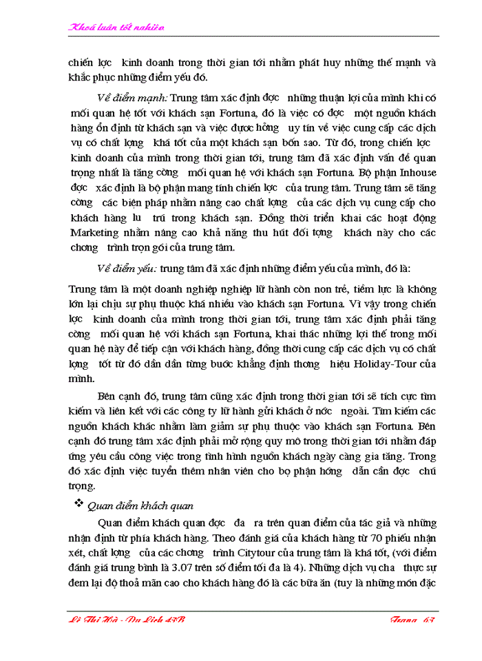 image for page Các giải pháp nhằm nâng cao hiệu quả thu hút khách từ khách sạn Fortuna đối với sản phẩm Citytour của trung tâm lữ hành quốc tế Holiday-Tour.