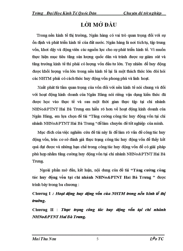 image for page Tăng cường công tác huy động vốn tại chi nhánh NHNo&PTNT Hai Bà Trưng