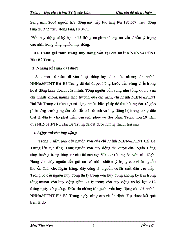 image for page Tăng cường công tác huy động vốn tại chi nhánh NHNo&PTNT Hai Bà Trưng