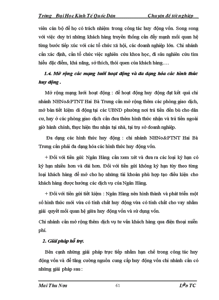 image for page Tăng cường công tác huy động vốn tại chi nhánh NHNo&PTNT Hai Bà Trưng