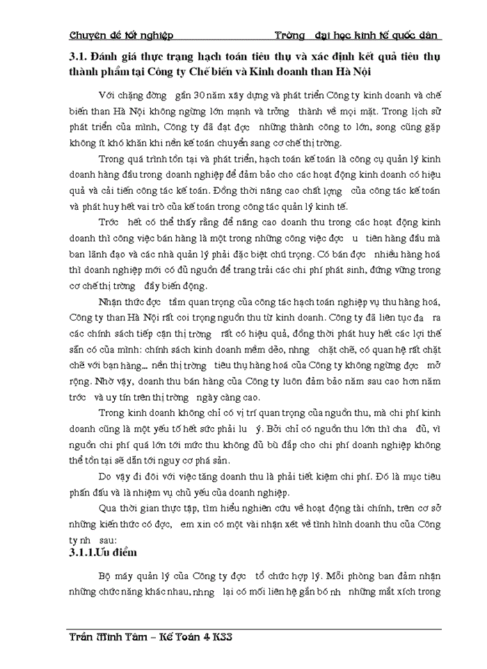 image for page Hoàn thiện hạch toán toán tiêu thụ thành phẩm & xác định kết quả tiêu thụ tại Công ty Chế biến và Kinh doanh than Hà Nội