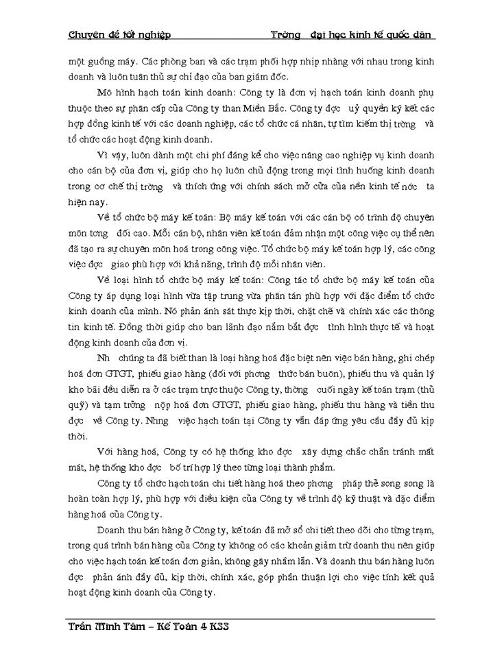 image for page Hoàn thiện hạch toán toán tiêu thụ thành phẩm & xác định kết quả tiêu thụ tại Công ty Chế biến và Kinh doanh than Hà Nội