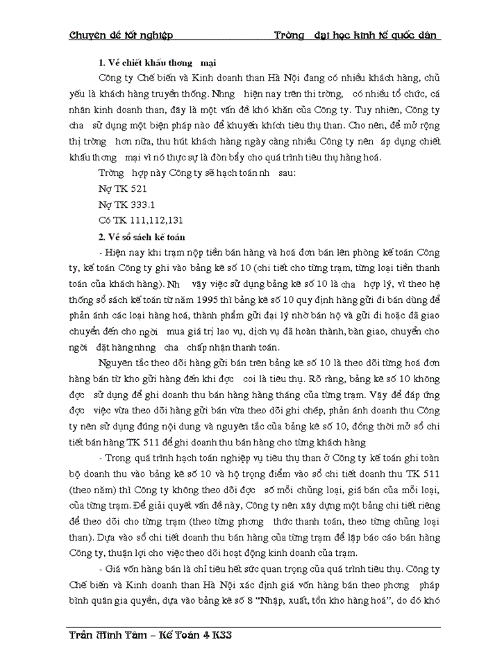 image for page Hoàn thiện hạch toán toán tiêu thụ thành phẩm & xác định kết quả tiêu thụ tại Công ty Chế biến và Kinh doanh than Hà Nội