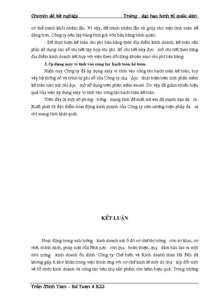 image for page Hoàn thiện hạch toán toán tiêu thụ thành phẩm & xác định kết quả tiêu thụ tại Công ty Chế biến và Kinh doanh than Hà Nội