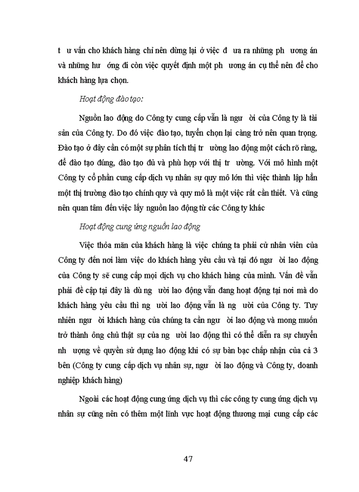 image for page Tổ chức và hoạt động của Cụng ty dịch vụ cung cấp nhân sự