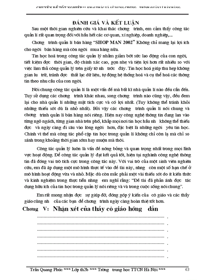 image for page Khai Thác Và Sử Dụng Chương Trình Quản lý Bán Hàng