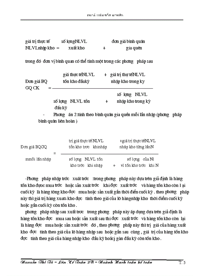 image for page Kế toán nguyên liệu vật liệu tại công ty TNHH Năm Thái.