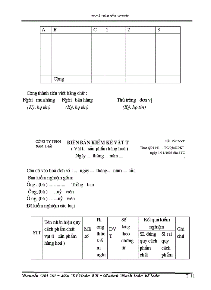 image for page Kế toán nguyên liệu vật liệu tại công ty TNHH Năm Thái.