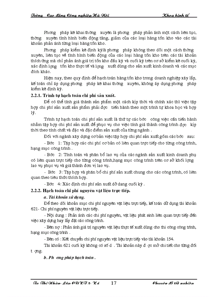 image for page Hoàn thiện công tác kế toán chi phí sản xuất và tính giá thành sản phẩm xây lắp tại công ty xây dựng số 1 - Tổng công ty xây dựng Hà Nội