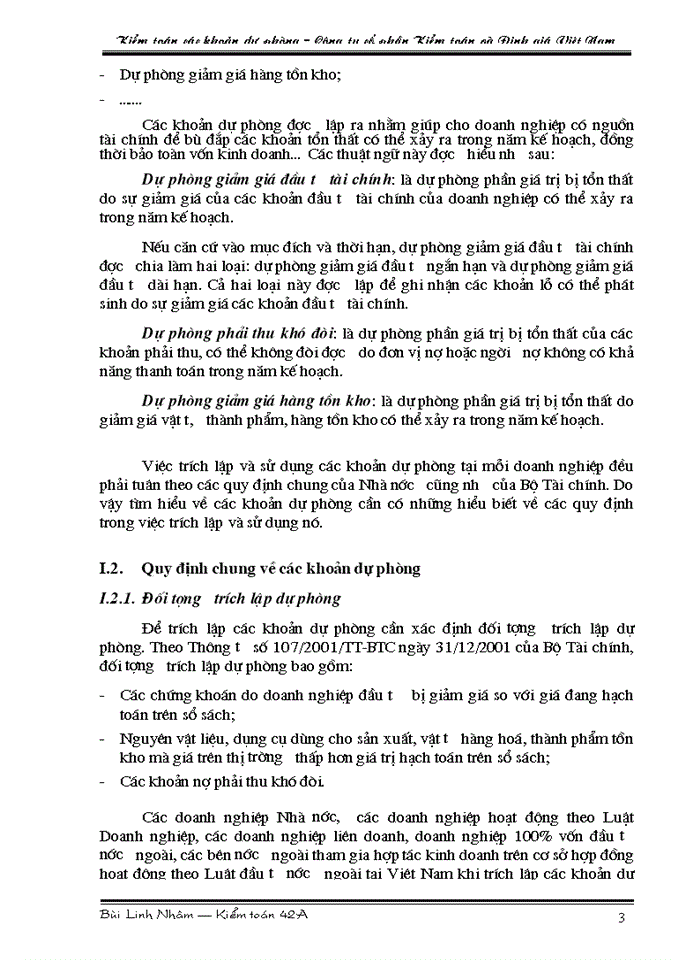 image for page Tìm hiểu quy trình kiểm toán các khoản dự phòng trong kiểm toán Báo cáo tài chính do Công ty cổ phần Kiểm toán và Định giá Việt Nam thực hiện