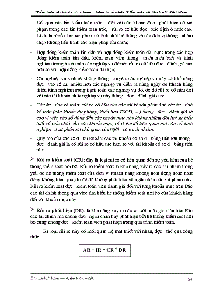 image for page Tìm hiểu quy trình kiểm toán các khoản dự phòng trong kiểm toán Báo cáo tài chính do Công ty cổ phần Kiểm toán và Định giá Việt Nam thực hiện
