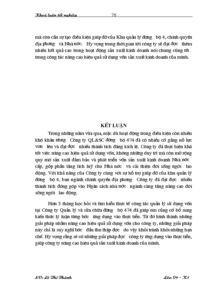 image for page Một số biện pháp nâng cao hiệu quả sử dụng vốn sản xuất kinh doanh ở Công ty Quản lý và sửa chữa đường bộ 474