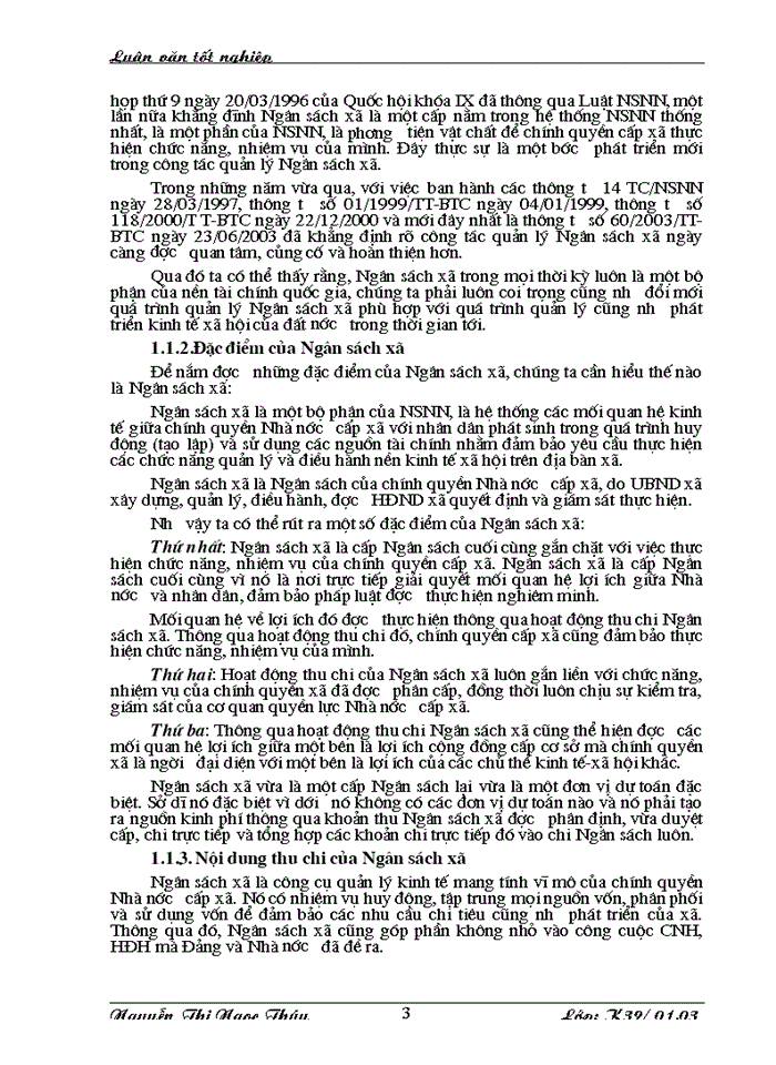 image for page Một số giải pháp nhằm tăng cường công tác quản lý ngân sách xã trên địa bàn thị xã Hà Đông, tỉnh Hà Tây