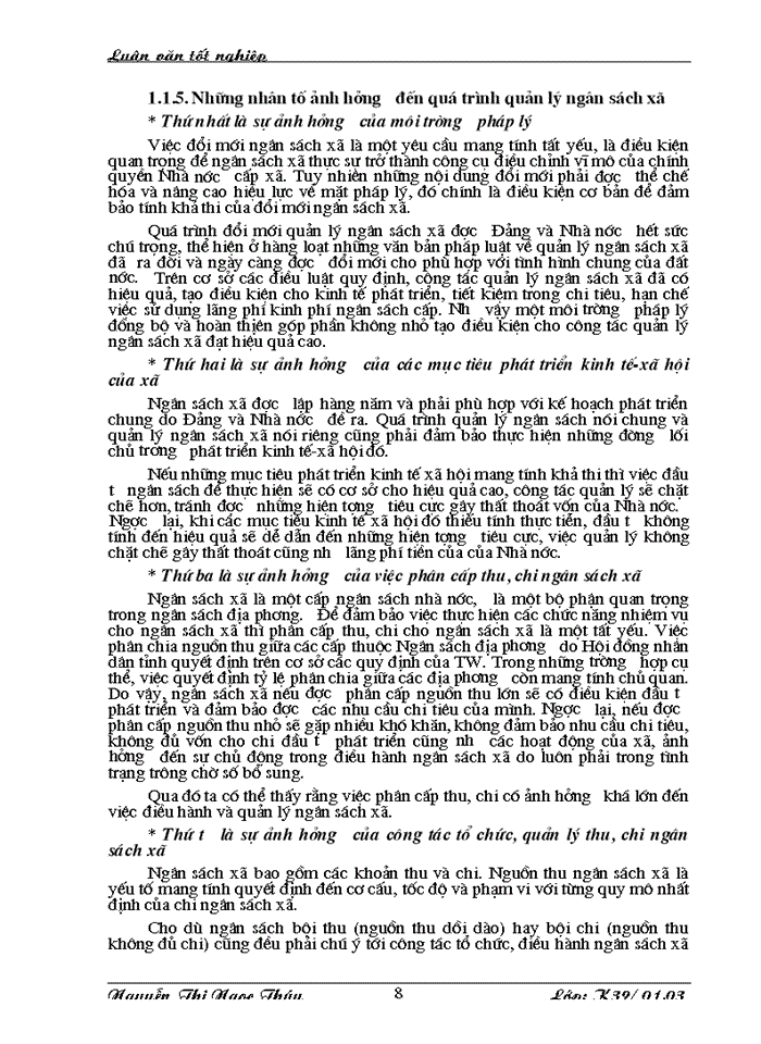image for page Một số giải pháp nhằm tăng cường công tác quản lý ngân sách xã trên địa bàn thị xã Hà Đông, tỉnh Hà Tây