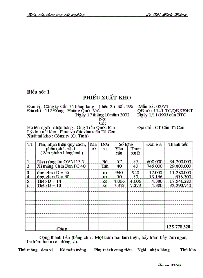 image for page Tổ chức Kế toán Chi phí sản xuất và tính giá thành sản phẩm xây lắp tại Công ty Cầu 7 Thăng Long