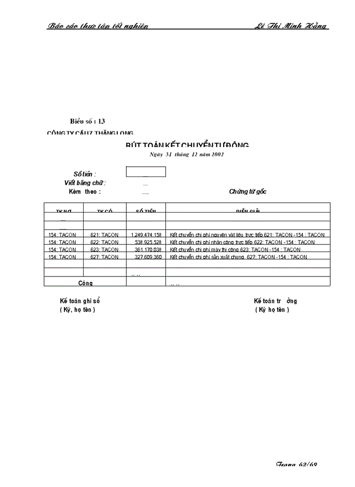 image for page Tổ chức Kế toán Chi phí sản xuất và tính giá thành sản phẩm xây lắp tại Công ty Cầu 7 Thăng Long