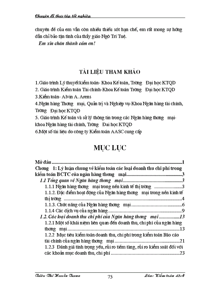 image for page Kiểm toán các loại doanh thu, chi phí trong kiểm toán Báo cáo tài chính của Ngân hàng thương mại ở Công ty Dịch vụ Tư vấn Tài chính Kế toán và Kiểm toán.”
