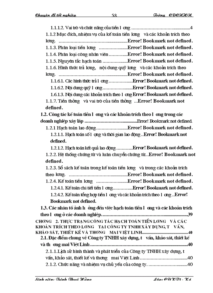 image for page Kế toán tiền lương và các khoản trích theo lương tại Công ty TNHH xây dựng, tư vấn, khảo sát, thiết kế và Thương mại Việt Linh