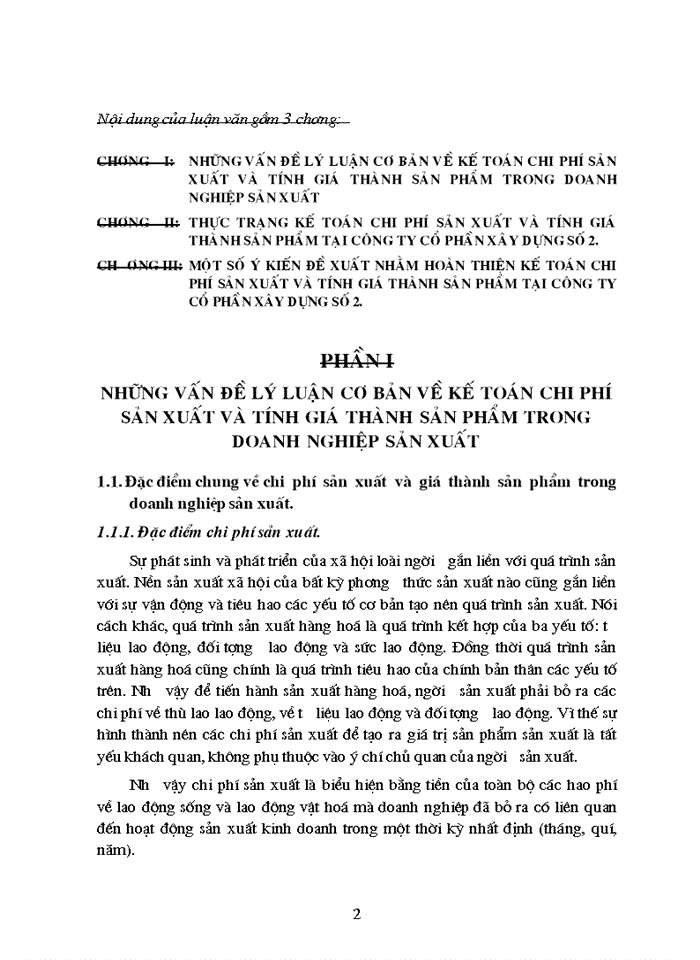 image for page Kế toán chi phí sản xuất và tính giá thành sản phẩm xây lắp tại công ty cổ phần xây dựng số 2