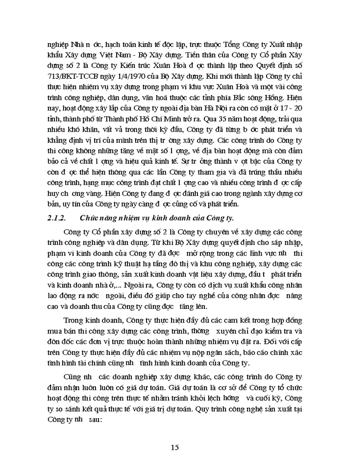 image for page Kế toán chi phí sản xuất và tính giá thành sản phẩm xây lắp tại công ty cổ phần xây dựng số 2