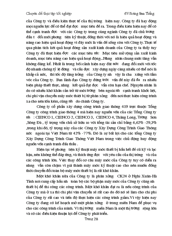 image for page Chiến lược kinh doanh của Công ty cổ phần xây dựng công trình giao thông 419