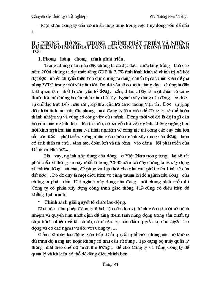 image for page Chiến lược kinh doanh của Công ty cổ phần xây dựng công trình giao thông 419