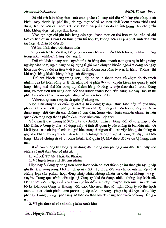 image for page Công tác hạch toán kế toán thành phẩm và tiêu thụ thành phẩm” ở công ty Dệt may  Hà Nội