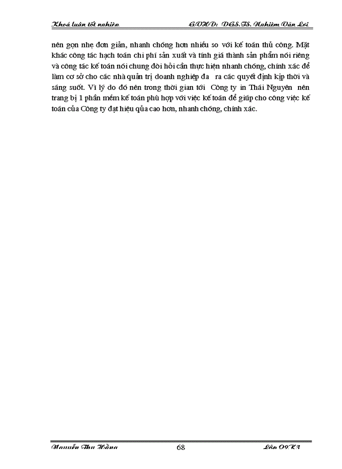 image for page Hoàn thiện hạch toán chi phí sản xuất và tính giá thành sản phẩm tại Công ty in Thái Nguyên