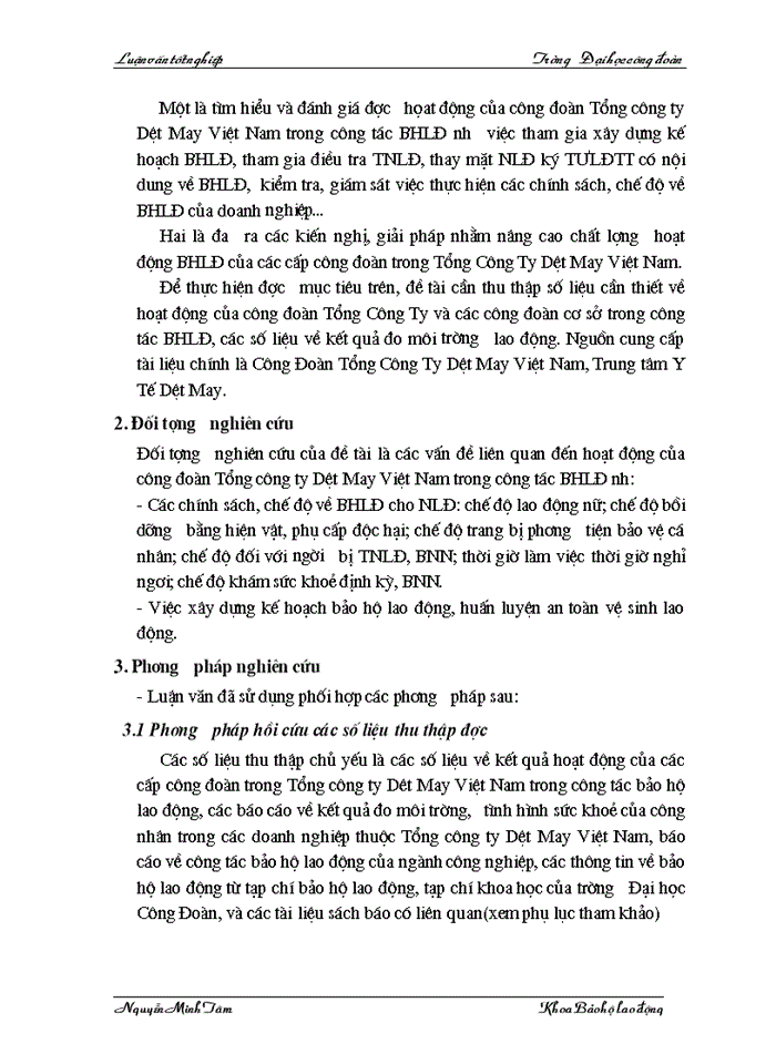 image for page Một số kiến nghị,giải pháp nâng cao năng lực hoạt động công tác BHLĐ của công đoàn tổng công ty Dệt May VN