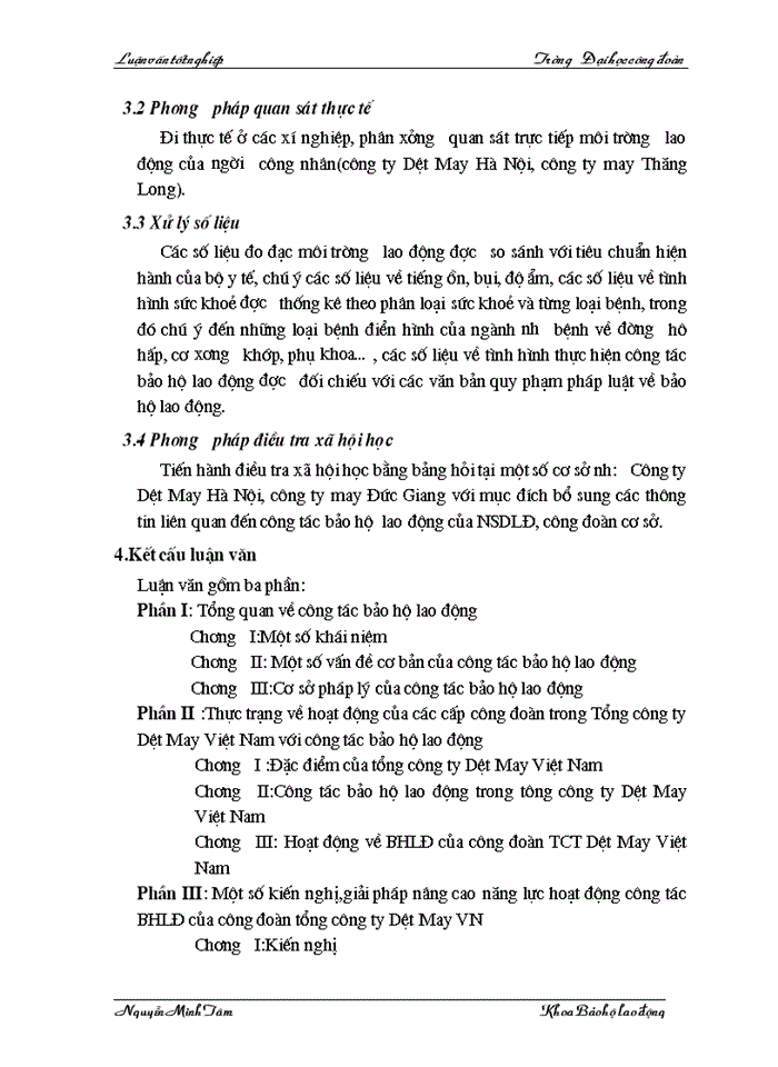 image for page Một số kiến nghị,giải pháp nâng cao năng lực hoạt động công tác BHLĐ của công đoàn tổng công ty Dệt May VN