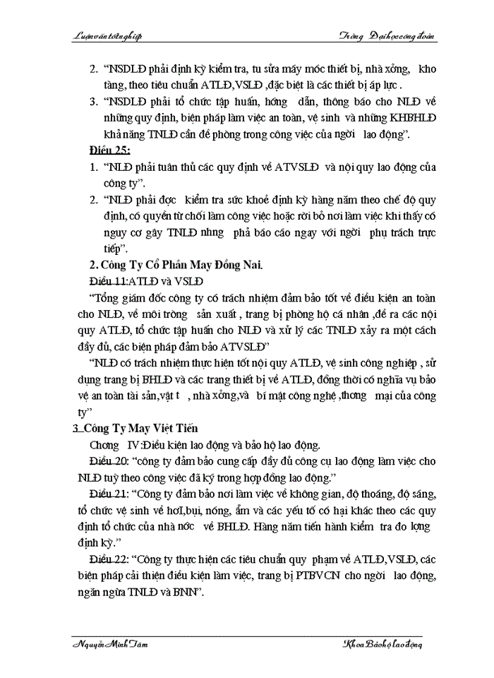 image for page Một số kiến nghị,giải pháp nâng cao năng lực hoạt động công tác BHLĐ của công đoàn tổng công ty Dệt May VN