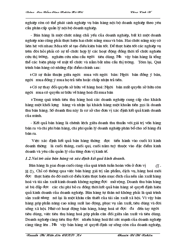 image for page Công tác tổ chức kế toán bán hàng và xác định kết quả kinh doanh ở công ty Hà Thành-BQP