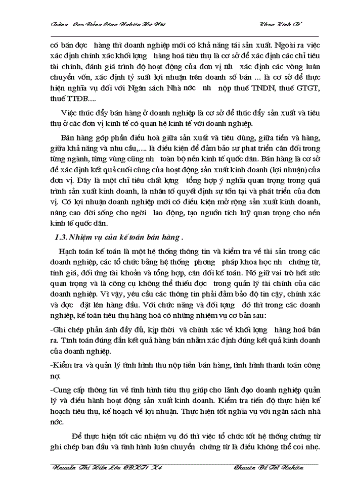 image for page Công tác tổ chức kế toán bán hàng và xác định kết quả kinh doanh ở công ty Hà Thành-BQP