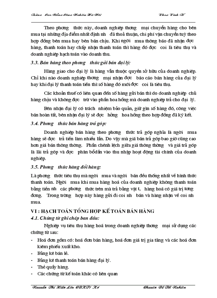 image for page Công tác tổ chức kế toán bán hàng và xác định kết quả kinh doanh ở công ty Hà Thành-BQP