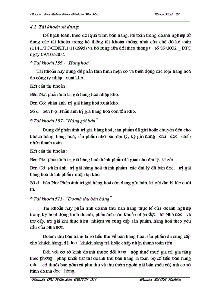 image for page Công tác tổ chức kế toán bán hàng và xác định kết quả kinh doanh ở công ty Hà Thành-BQP