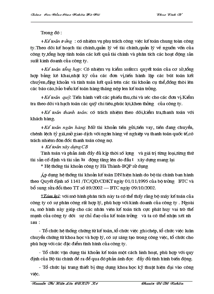 image for page Công tác tổ chức kế toán bán hàng và xác định kết quả kinh doanh ở công ty Hà Thành-BQP