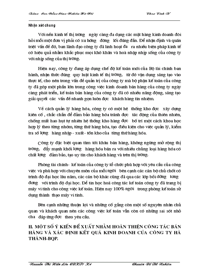 image for page Công tác tổ chức kế toán bán hàng và xác định kết quả kinh doanh ở công ty Hà Thành-BQP