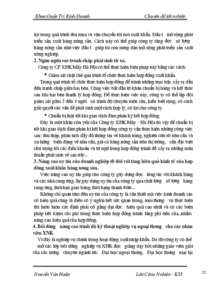 image for page Một số giải pháp nhằm nâng cao hiệu quả và thúc đẩy xuất khẩu hàng nông sản tại Công ty CP XNK Máy - Hà Nội