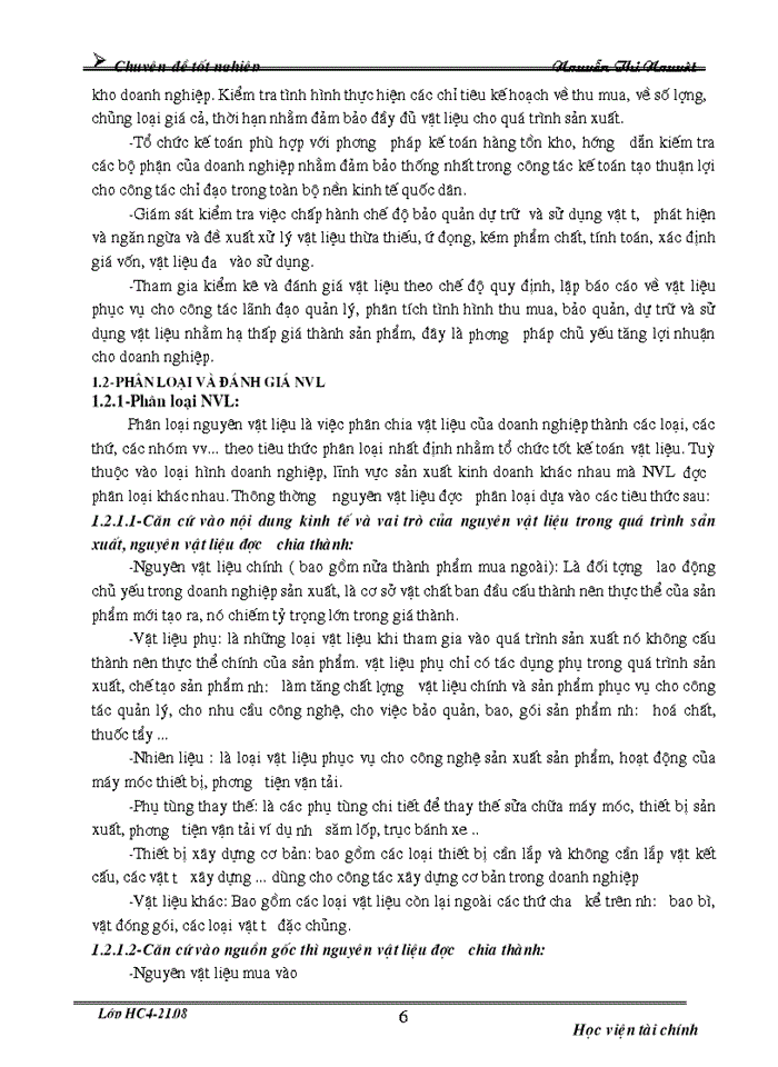 Tổ chức kế toán nguyên vật liệu và phân tích tình hình cung cấp, sử dụng nguyên vật liệu ở công ty Cường & Thịnh