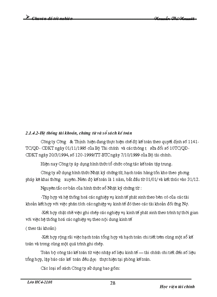 image for page Tổ chức kế toán nguyên vật liệu và phân tích tình hình cung cấp, sử dụng nguyên vật liệu ở công ty Cường & Thịnh