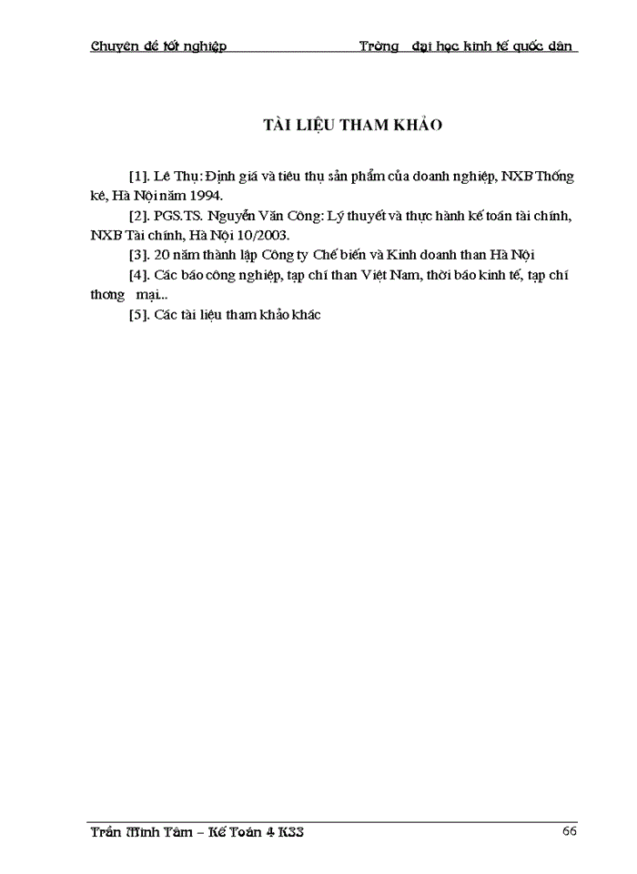 image for page Hoàn thiện hạch toán toán tiêu thụ thành phẩm & xác định kết quả tiêu thụ tại Công ty Chế biến và Kinh doanh than Hà Nội