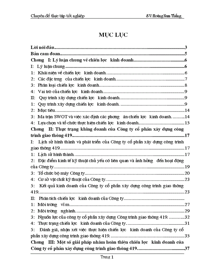 image for page Hoàn thiện chiến lược kinh doanh của Công ty cổ phần xây dựng công trình giao thông 419