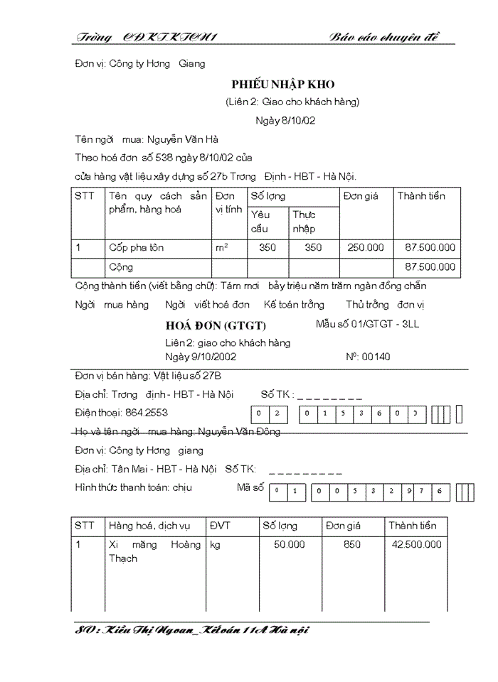 image for page Kế toán nguyên vật liệu, công cụ dụng cụ ở công ty xây dựng Hương Giang-Bộ quốc phòng