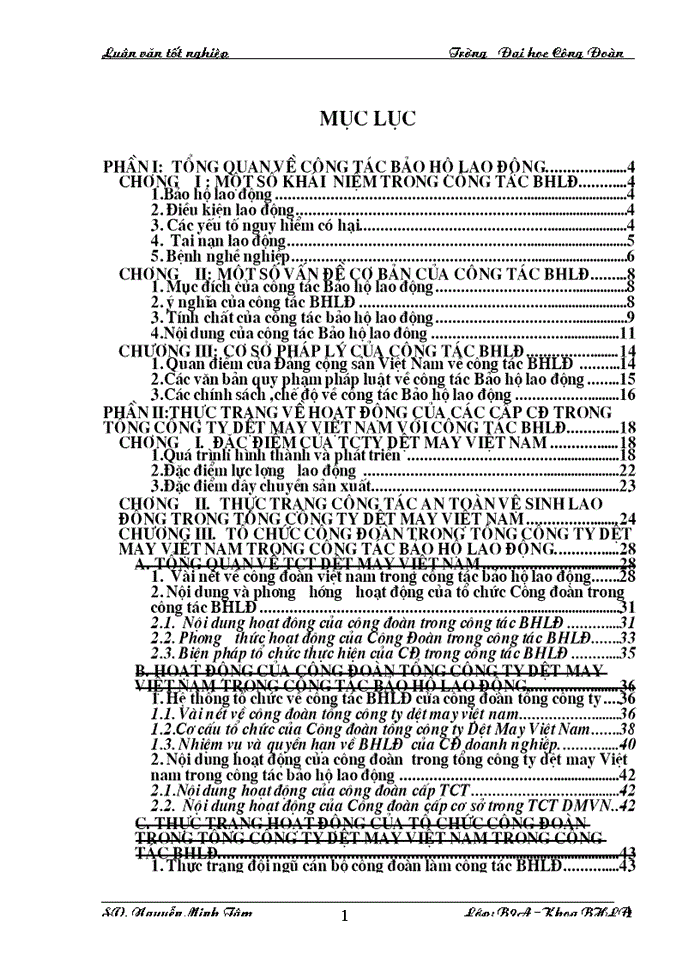 image for page Một số ý kiến đánh  giá,kiến nghị, giải pháp về hoạt động của công đoàn các cấp trong tổng công ty dệt may